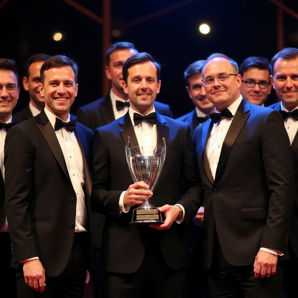 Náš tým při převzetí ocenění